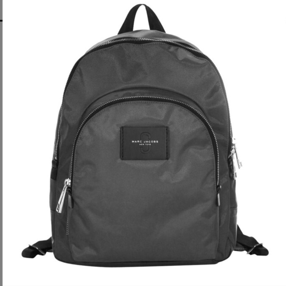 Small Marc by Marc Jacobs Double Backpack Gray Nylon